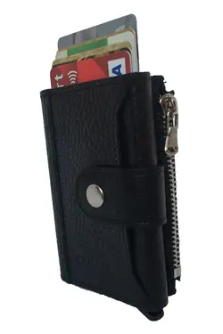 قسمته سکه جا کارتی چرم مشکی برند GUARD کد 1650053541