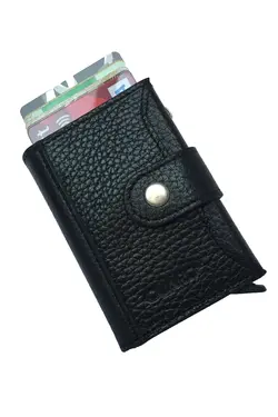 قسمته سکه جا کارتی چرم مشکی برند GUARD کد 1650053513