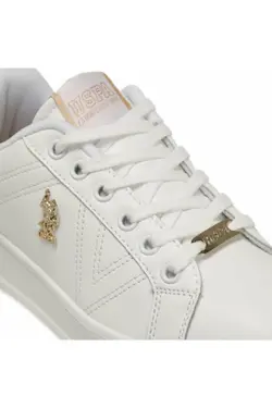 کفش اسپرت اسنیکر استخر کف متناسب سفید زنانه برند US Polo Assn کد 1650038544