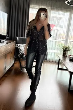 پیراهن پولک دوز مشکی برند Sohotique By P کد 1705400703