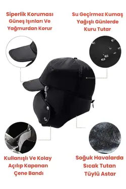 کلاه زمستانی چند حرارتی بادگیر آب خزدار برند Trenderrs کد 1706976910