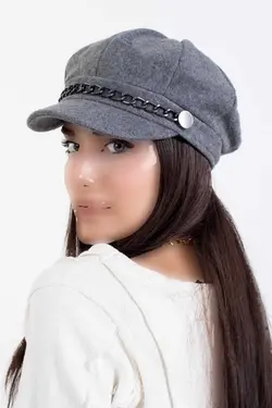 اکسسوار دار کلاه زنجیردار زمستانی پارچه برند LadyColor کد 1706975900