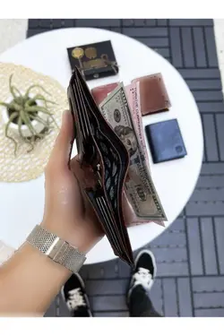 کیف پول جا کارتی بزرگ گشاد مردانه چرم اصل vocca برند bayderi کد 1707134656