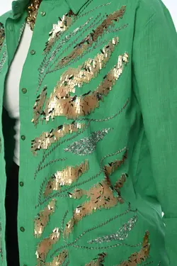 پیراهن گشاد پولک دوز زنانه برند Orfeo Negro کد 1708528138