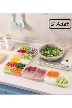 جعبه پاپ کرن ظرف نگهداری 5عدد 4قسمته یخچال نخود بلوغ برند Bayev کد 1709057119