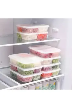 جعبه پاپ کرن ظرف نگهداری 5عدد 4قسمته یخچال نخود بلوغ برند Bayev کد 1709057119