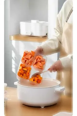 جعبه پاپ کرن ظرف نگهداری 5عدد 4قسمته یخچال نخود بلوغ برند Bayev کد 1709057119