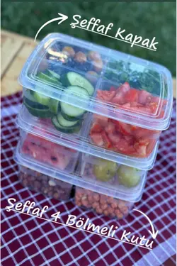 جعبه پاپ کرن ظرف نگهداری 5عدد 4قسمته یخچال نخود بلوغ برند Bayev کد 1709057119