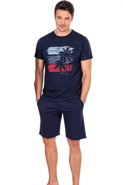 ست شلوارک تیشرت چاپی 100پنبه ای برند Pierre Cardin کد 1650221227