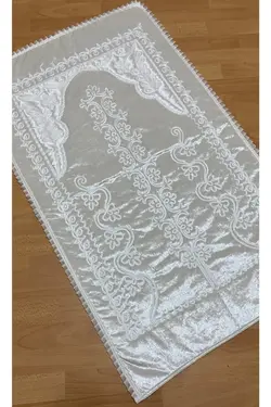 سجاده کرم ست عروس مخملی برند ayhan home ev tekstili کد 1650455647