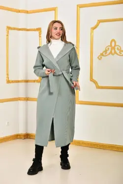 بافتنی کلاهدار بلند زنانه برند Suatuslu کد 1650533078