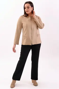 کت جیر بژ زیپدار برند metpoint کد 1650532627