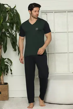 پیژامه آستین کوتاه 2302کوتاه سبز xl برند FALKOM کد 1650697512