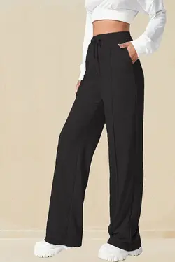 شلوار راحتی پاچه گشاد با مشکی زنانه برند Berika Butik کد 1650698587