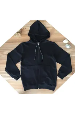 بافتنی سوییشرت کلاهدار زیپدار مشکی برند ModaSun کد 1650840967