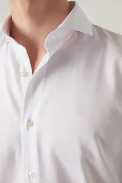 پیراهن اسلیم فیت رنگ سفید مردانه برند D'S Damat کد 1650839046