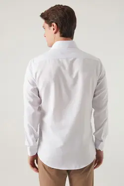 پیراهن اسلیم فیت رنگ سفید مردانه برند D'S Damat کد 1650839046