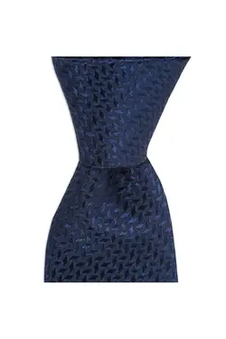 کراوات ابریشم طرح‎دار سرمه ای مردانه 7cm برند 1001 Kravat کد 1650830829