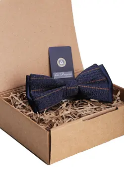 پاپیون طرح سرمه ای قهوه برند Kravatkolik کد 1650825837