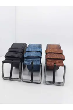 کمربند چرم 3عدد مناسب جین مردانه برند MARQUE SOSYETHEPAZARI کد 1650827111