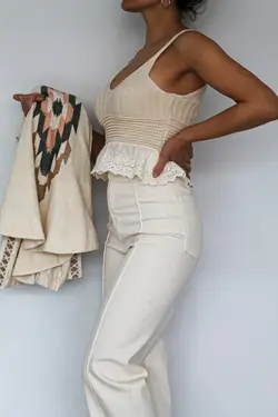 کت کیمونو طرح‎دار گلدوزی شده برند Maya Butik کد 1650815229