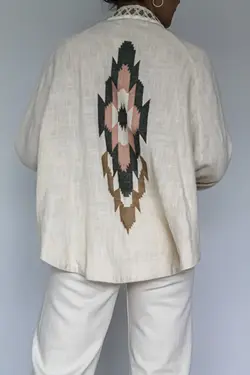 کت کیمونو طرح‎دار گلدوزی شده برند Maya Butik کد 1650815229