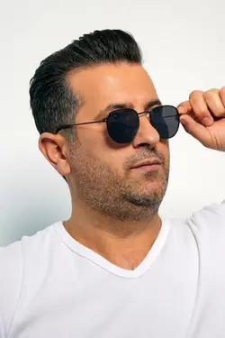 عینک 04پنج ضلعی مشکی میلی لیتر برند Modalucci کد 1650758166