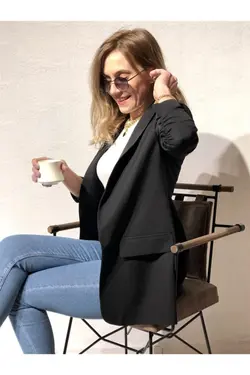کت آستر‎دار چیندار آستین مشکی برند Gözde Tasarım Butik کد 1650953167