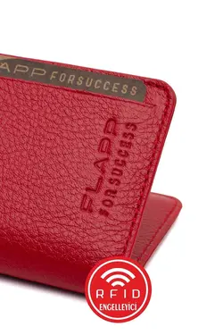 کیف پول محافظ کوچک ضد قرمز جا کارتی چرم اصل برند Flapp کد 1650923011