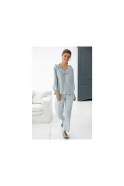 لباس راحتی ابریشم مصنوعی pure آبی زنانه برند English Home کد 1650907027