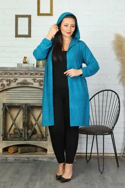 بافتنی سایز بزرگ آبی زنانه برند XL Modam کد 1651101315
