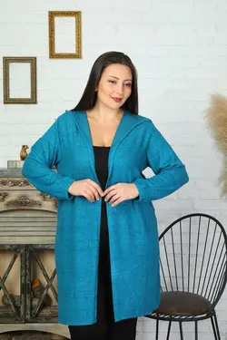 بافتنی سایز بزرگ آبی زنانه برند XL Modam کد 1651101315
