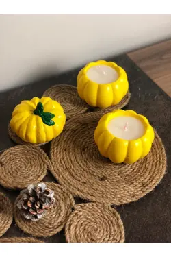 ست معطر 3تکه کدو تنبل زرد برند bifra کد 1651014486