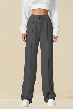 شلوار راحتی پاچه گشاد دودی با زنانه برند Berika Butik کد 1651224908