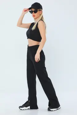 لباس راحتی چاک دار پاچه شلوار زنانه مشکی برند Julude کد 1651224311