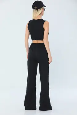 لباس راحتی چاک دار پاچه شلوار زنانه مشکی برند Julude کد 1651224311