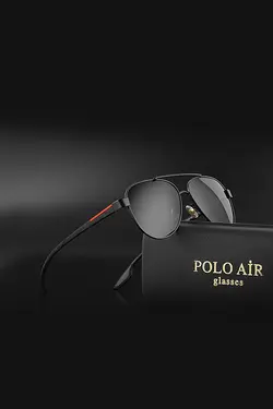 عینک پلاریزه قطره ای مشکی مردانه برند polo air کد 1651200966