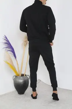 ست لباس راحتی زیپدار مشکی مردانه برند 3MODA کد 1651189026