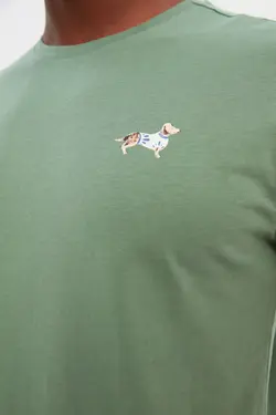 لباس راحتی بافتنی چاپی سبز برند TRENDYOL MAN کد 1651173367