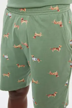 لباس راحتی بافتنی چاپی سبز برند TRENDYOL MAN کد 1651173367