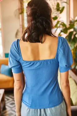 بلوز بافتنی چیندار جلو زنانه برند Olalook کد 1651473158