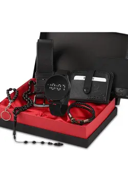 جا کلیدی کیف پول دستبند ساعت مچی led کمربند دار کارتی مردانه برند polo air کد 1651459986