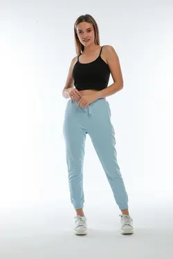 شلوار راحتی کمر کشی نخی جاگر آبی زنانه برند TT ROTTFİELD کد 1651427347