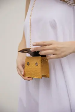 کمربند زنجیردار کوچک کمربند‎دار زرد کیف کمری زنانه برند dericom کد 1651385712