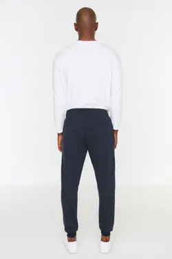 متناسب چاپی پاچه لاستیک سرمه ای مردانه برند TRENDYOL MAN کد 1651369147