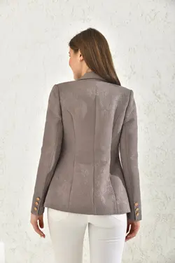 کت دکمه‎دار قهوه ای سموری چهار برند Mangosteen کد 1651622828