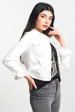کاپشن جین استرچ قدرت سفید زنانه برند Bold &amp; Young کد 1651623314
