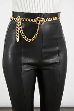 کمربند زنجیردار رنگ طلایی زنانه برند Cool &amp; Sexy کد 1651618446