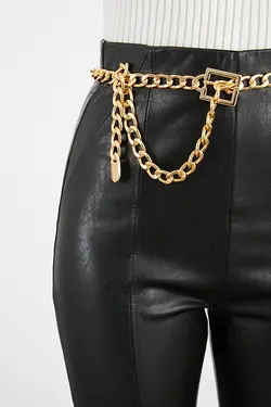 کمربند زنجیردار رنگ طلایی زنانه برند Cool &amp; Sexy کد 1651618446