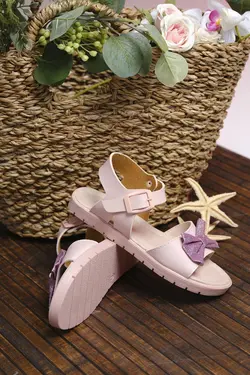 صندل بچه گانه کودک پاپیون کف ترمو دخترانه طرح‎دار برند Oksit کد 1651574587